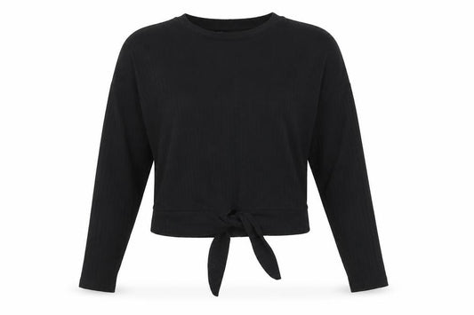 Front view of F&F women’s black jumper, size UK 6