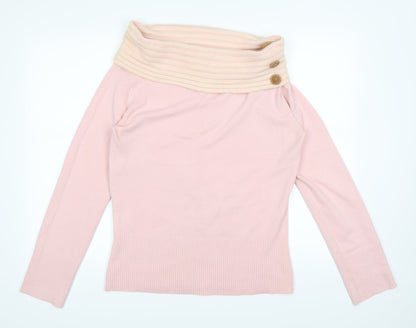 Front view of Select women’s pink jumper, size UK 16