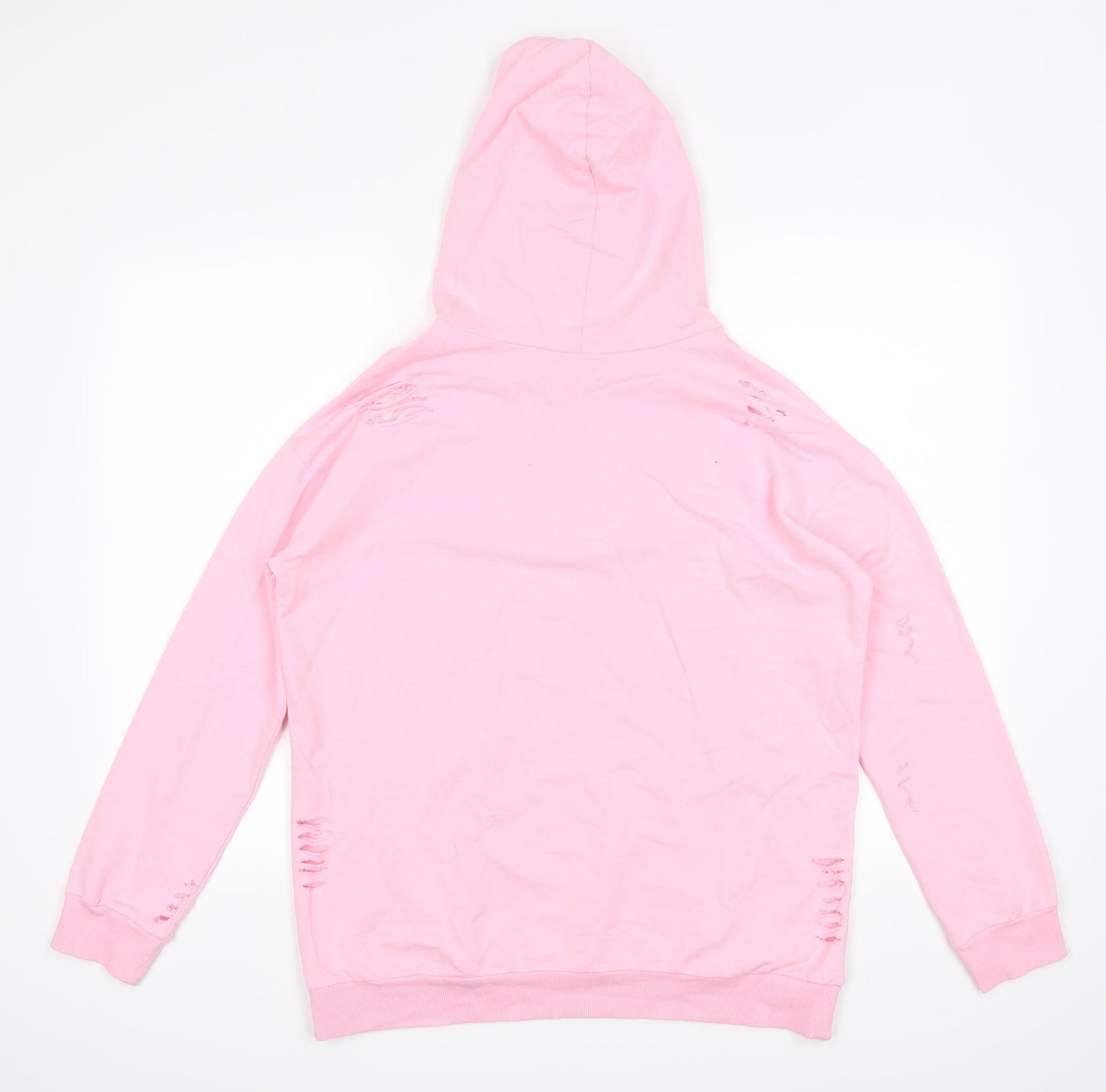 Select Womens Pink   Pullover Hoodie Size 10  - Distressed