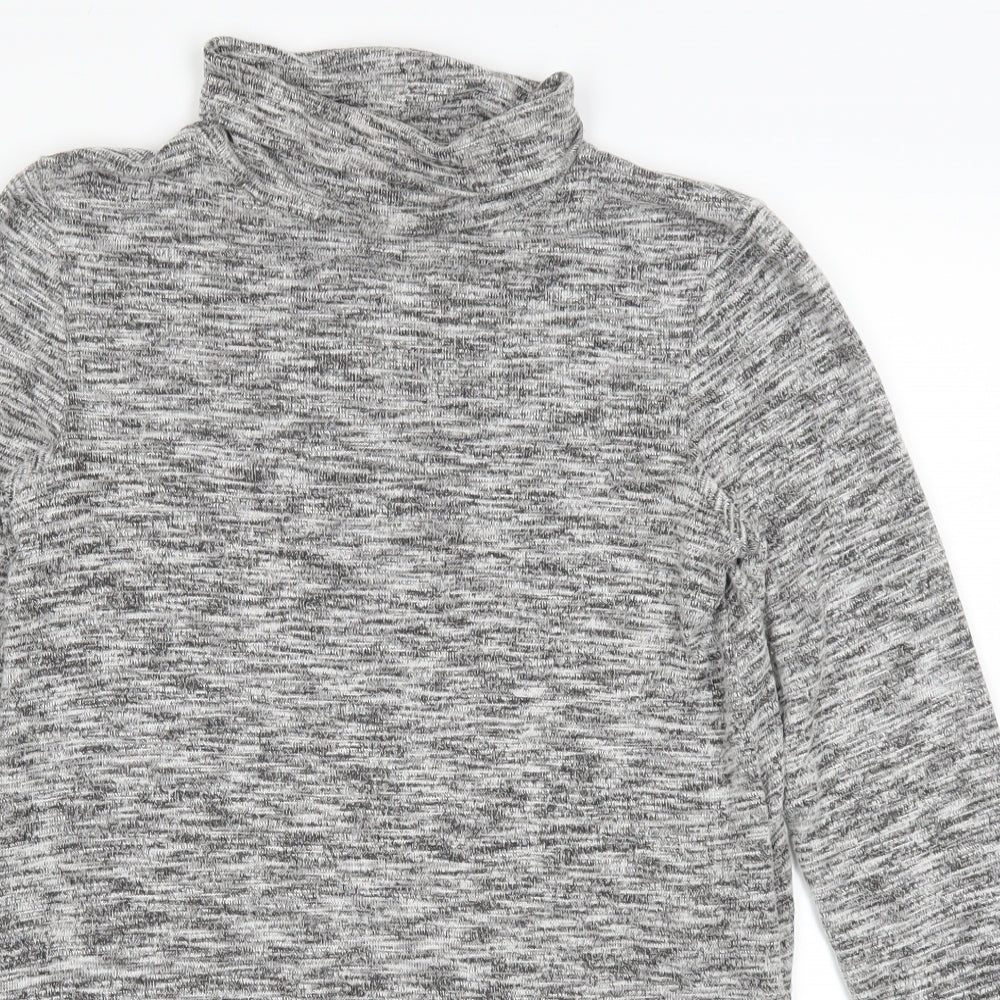 F&F Womens Grey   Pullover Jumper Size 8  - side slits