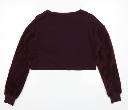 Back view of Select women’s red jumper, size UK 12