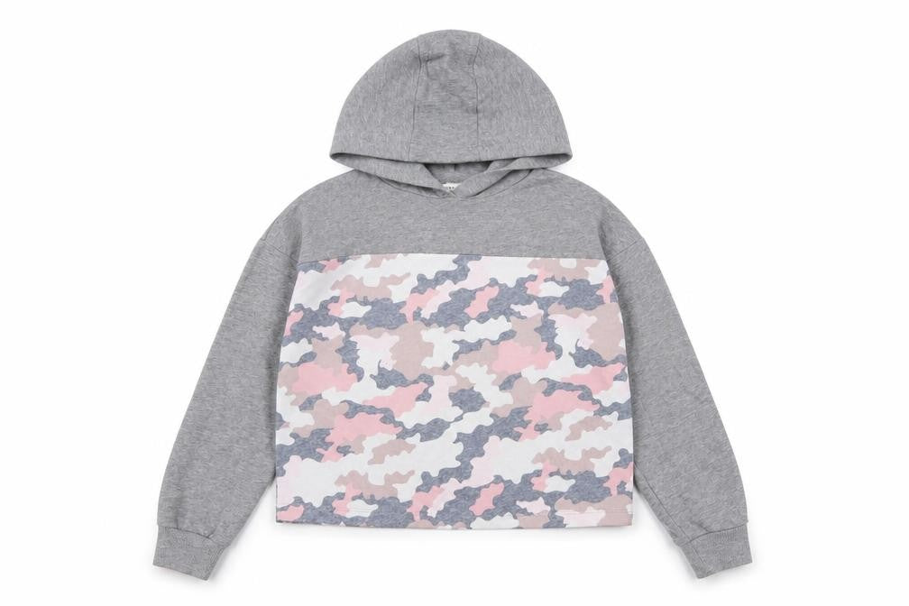 F&F Girls Grey Camouflage  Pullover Hoodie Size 12-13 Years