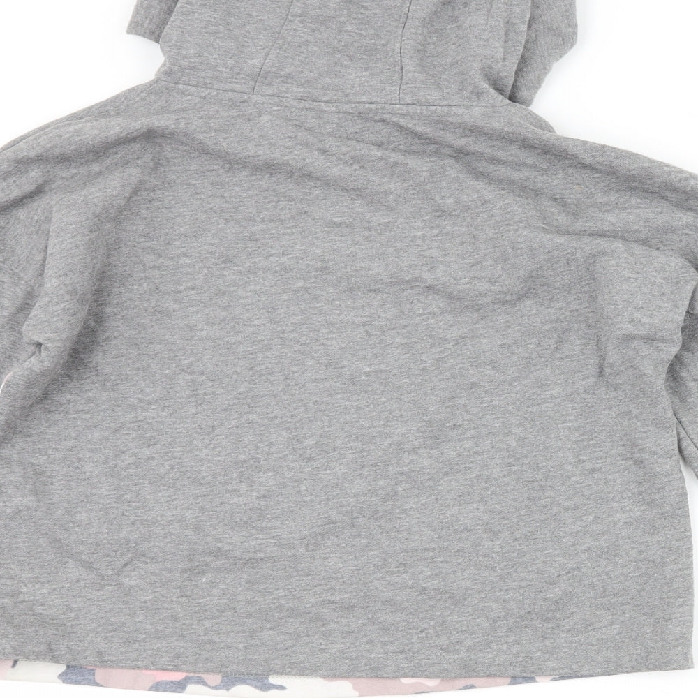 F&F Girls Grey Camouflage  Pullover Hoodie Size 12-13 Years