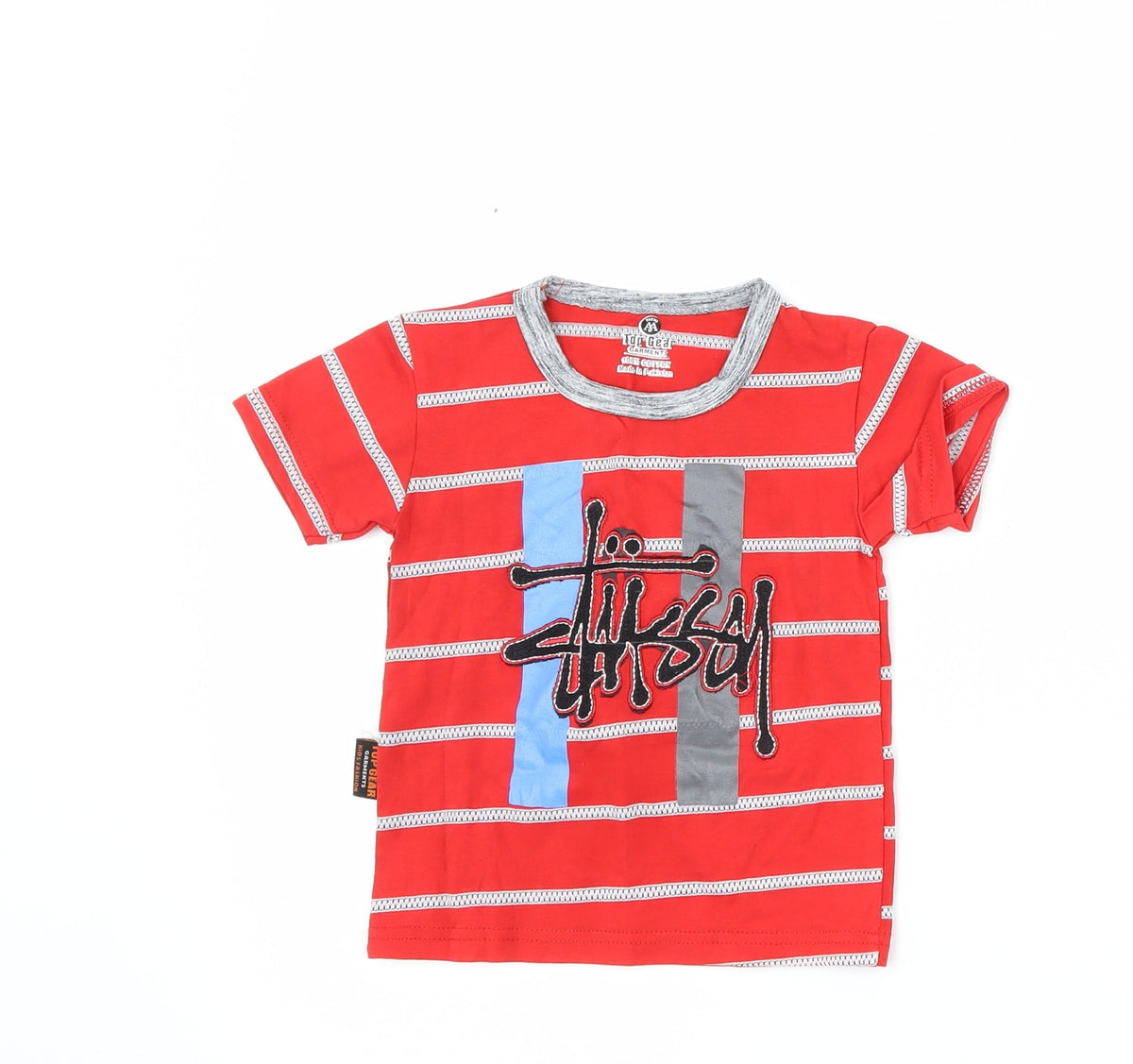 Top Gear Boys Red Striped  Basic T-Shirt Size 9-12 Months