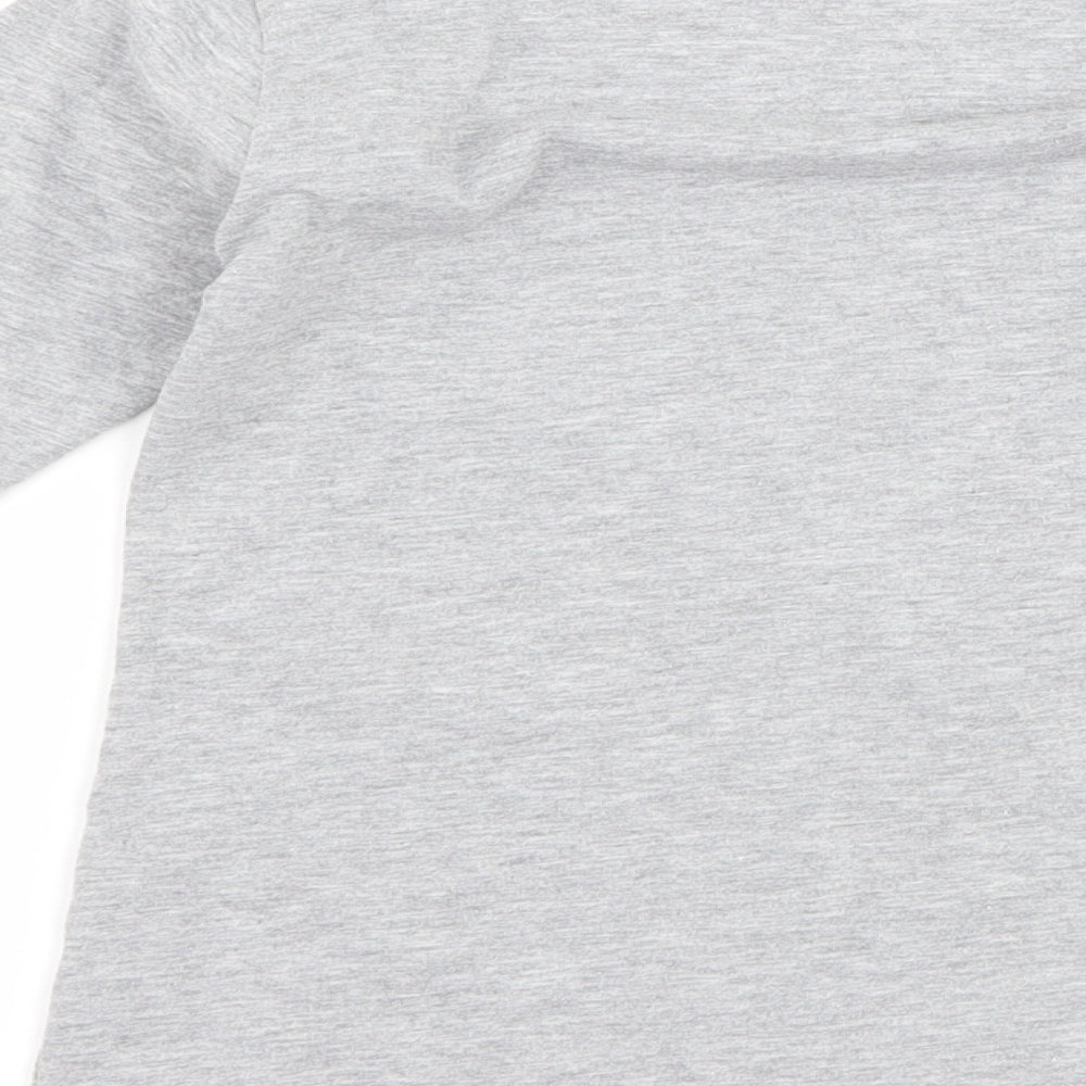 atabay Girls Grey   Basic T-Shirt Size 6-7 Years  - Love Bunny