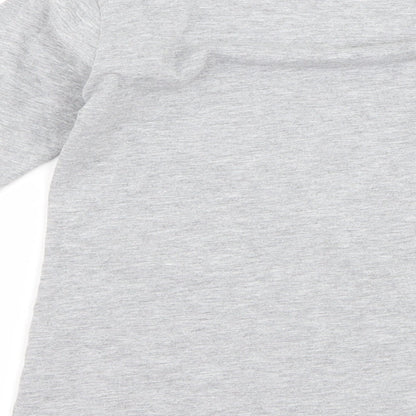 Brand and care label for atabay girls’ grey basic t-shirt, size 6-7, years - love bunny