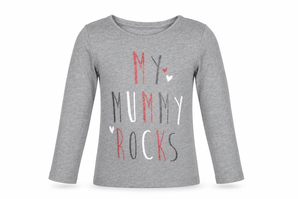 Primark Girls Grey   Basic T-Shirt Size 6-7 Years  - my mummy rocks