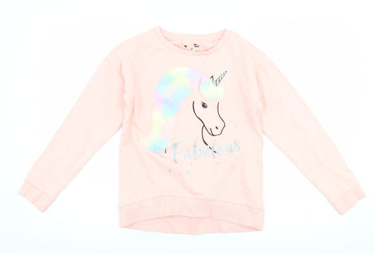 TU Girls Pink   Pullover Sweatshirt Size 12 Years  - Unicorn