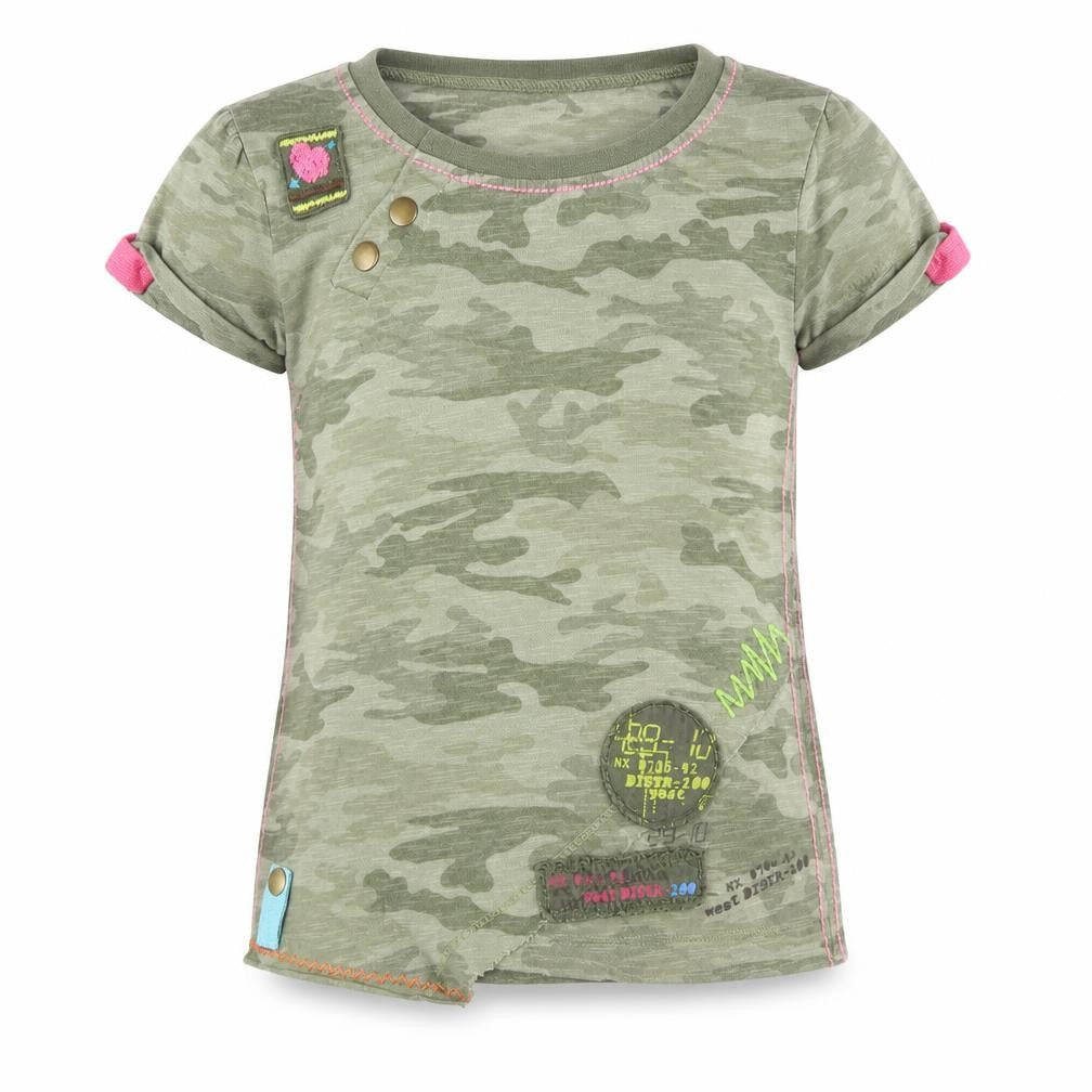 NEXT Girls Green Camouflage  Pullover T-Shirt Size 5 Years