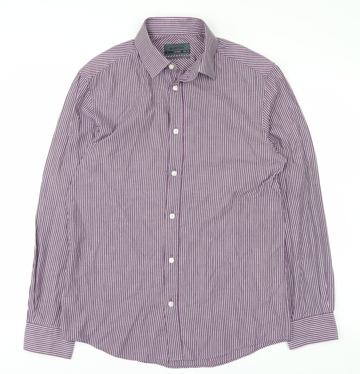 Burton Mens Purple Striped   Button-Up Size 14.5