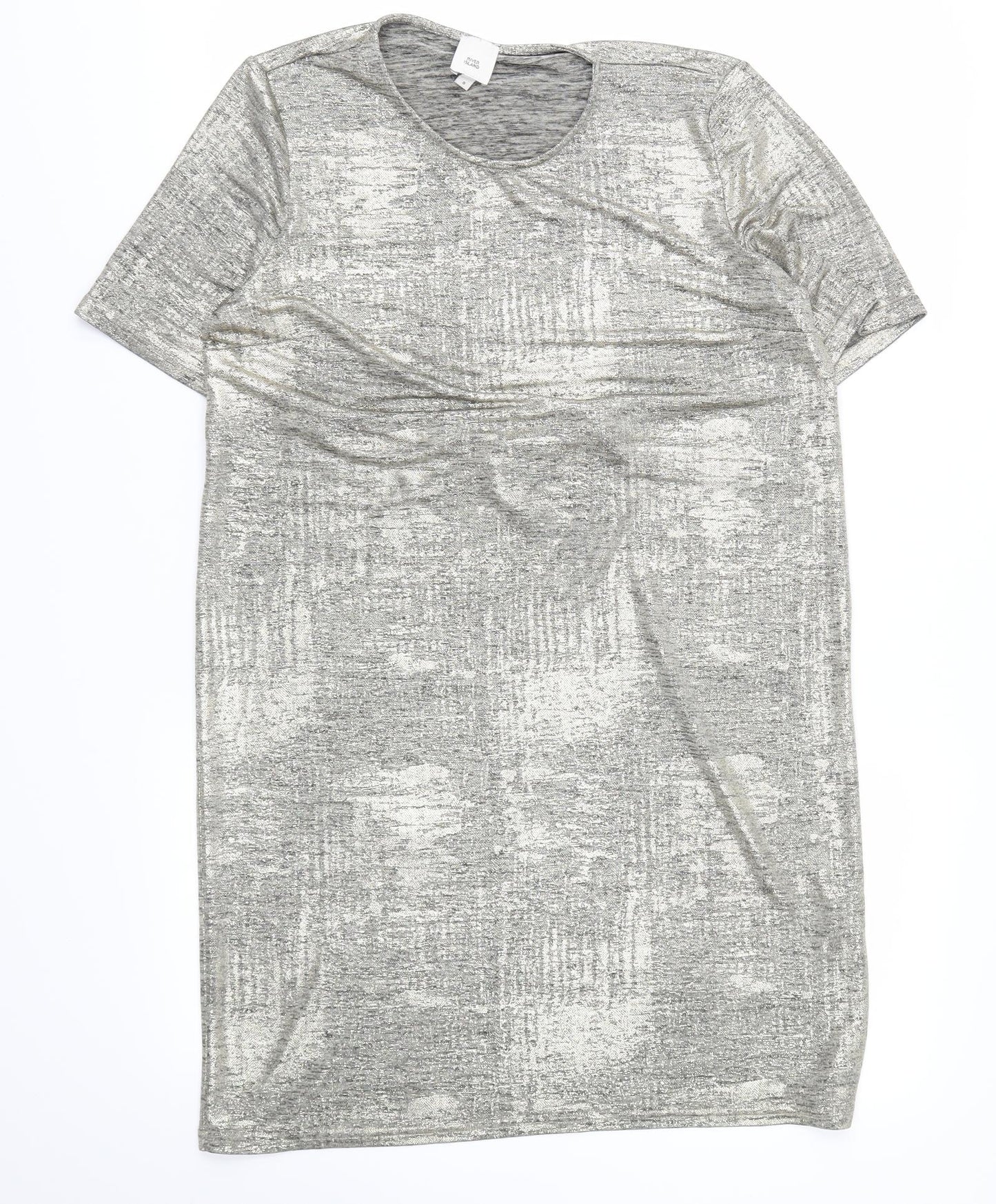 River Island Womens Gold   T-Shirt Dress  Size 8