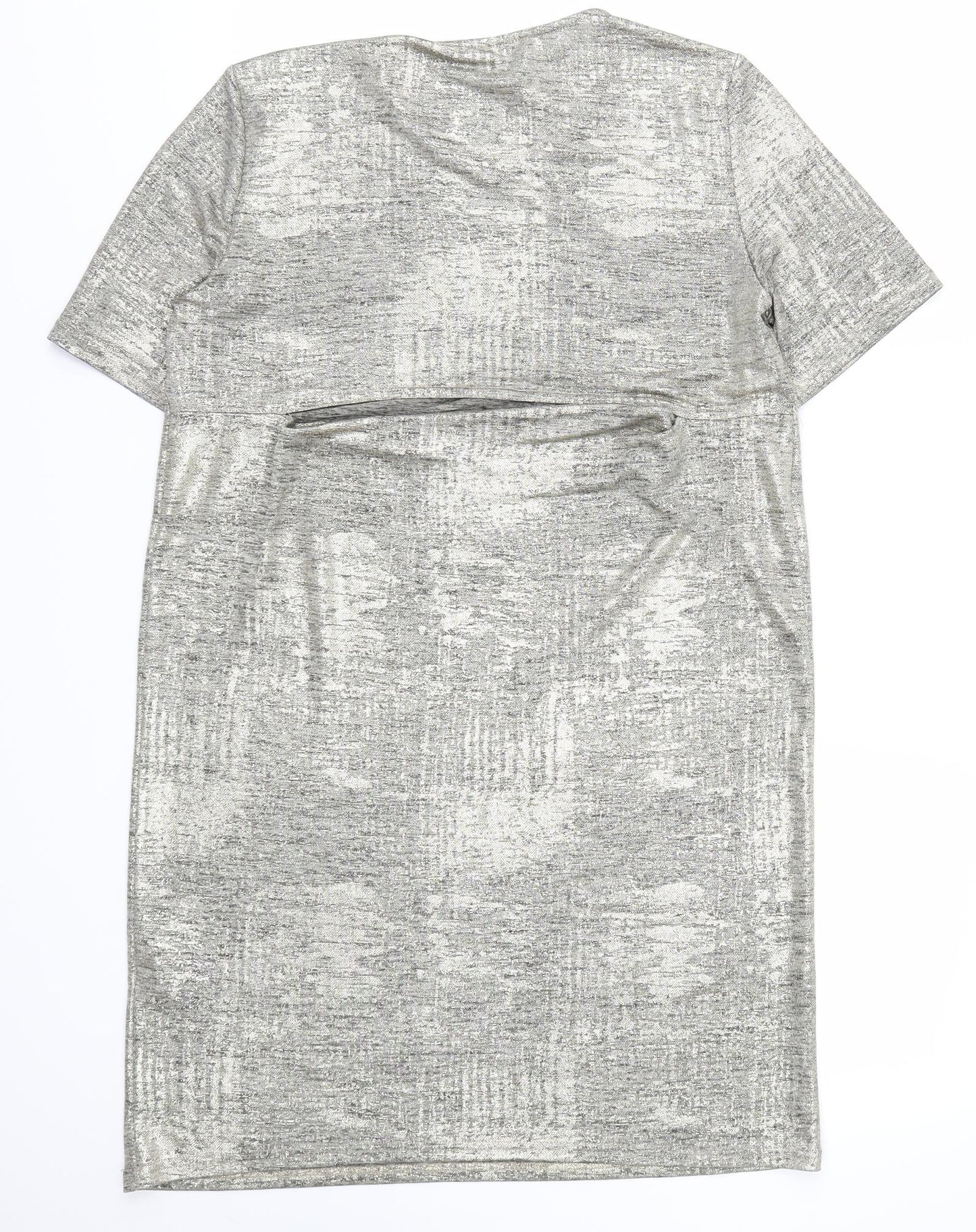River Island Womens Gold   T-Shirt Dress  Size 8