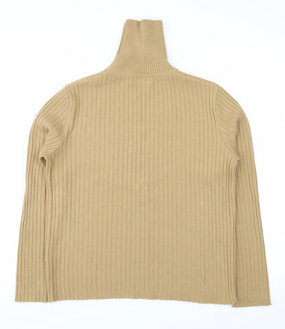 Back view of Essentials women’s brown jumper, size UK 18