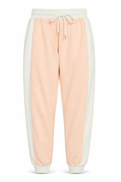 Front view of ASOS women’s pink sweatpants, size UK 6