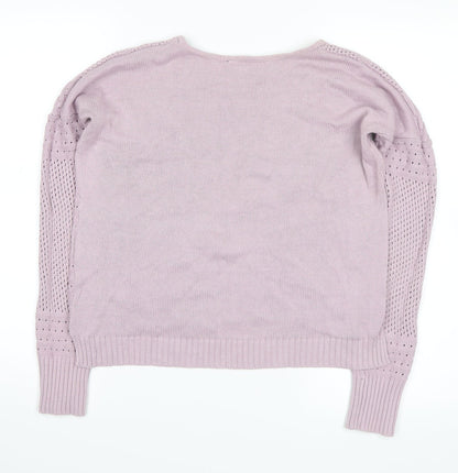 Back view of Select women’s purple jumper, size UK 12