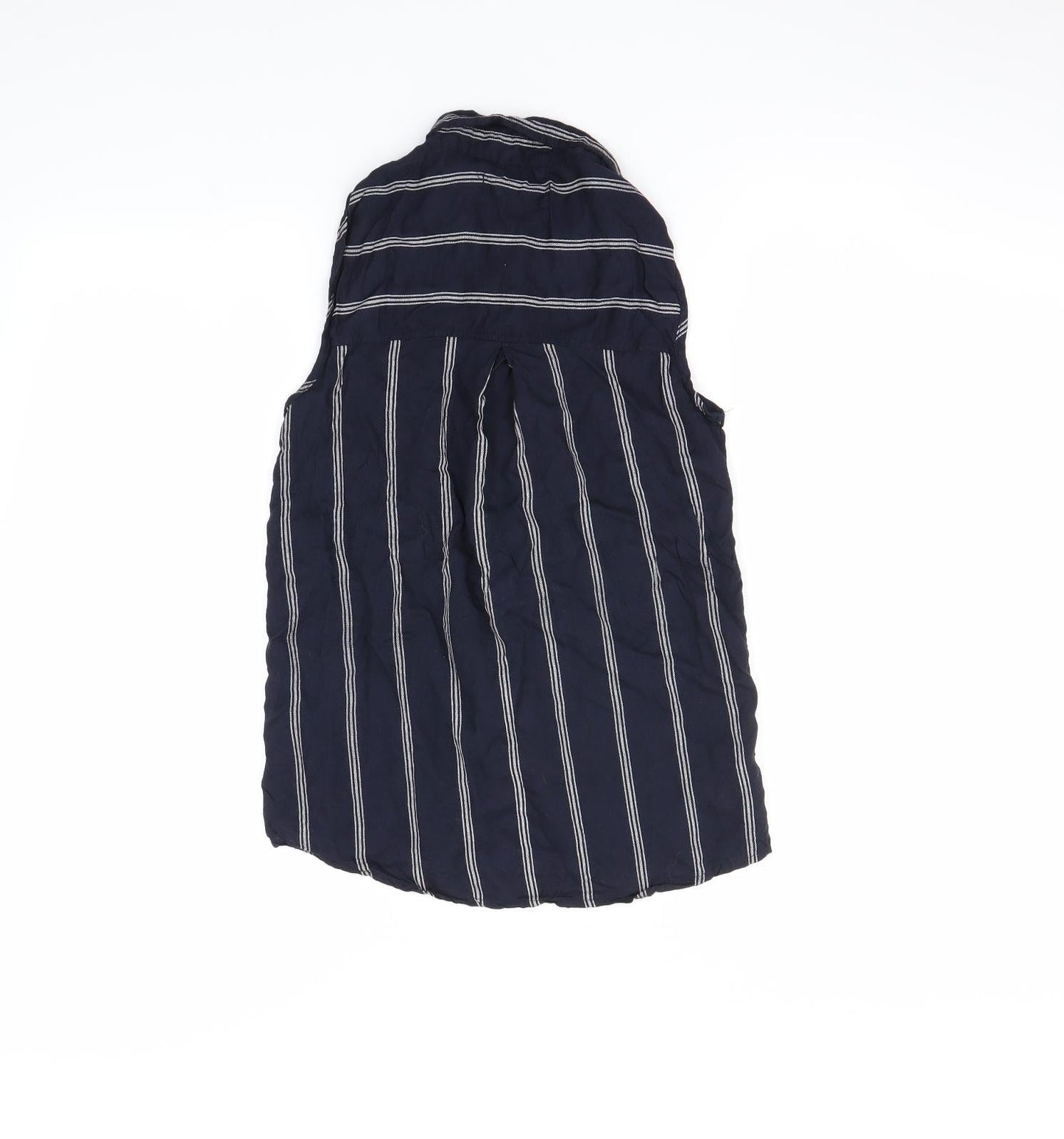 Atmosphere Womens Blue Striped  Basic Button-Up Size 8