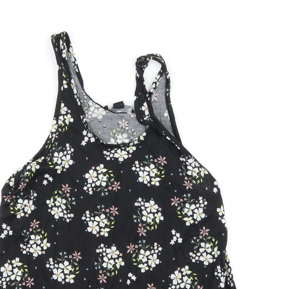 Atmosphere Womens Black Floral  Basic Tank Size 6
