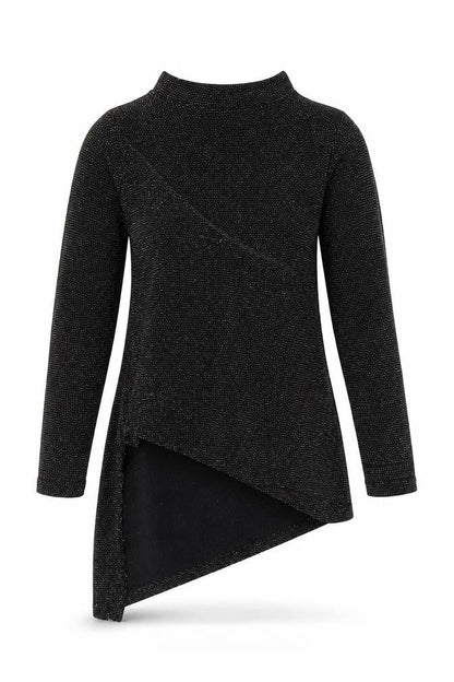 Front view of Cosmic Kids girls’ black basic blouse, size 7, years