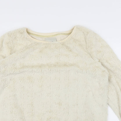 Close-up detail of Next women’s ivory jumper, size UK 10