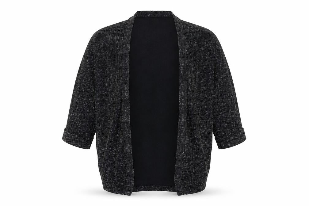 Pink Apple Girls Black   Cardigan Jumper Size 7-8 Years