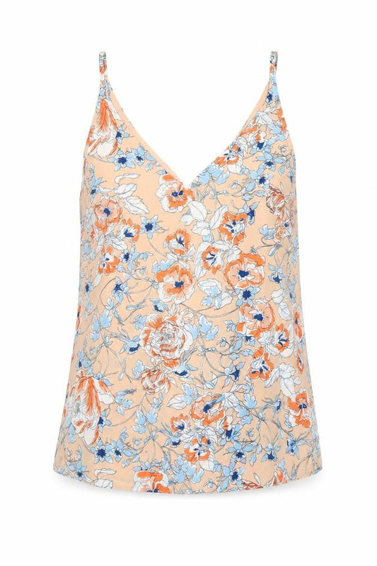 Papaya Womens Orange Floral  Camisole T-Shirt Size 8