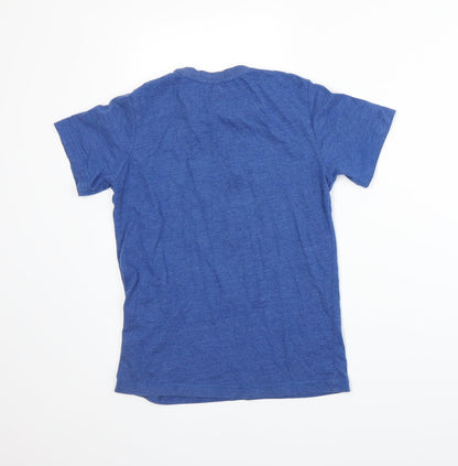 Back view of True Dudes boys’ blue basic t-shirt, size 9, years