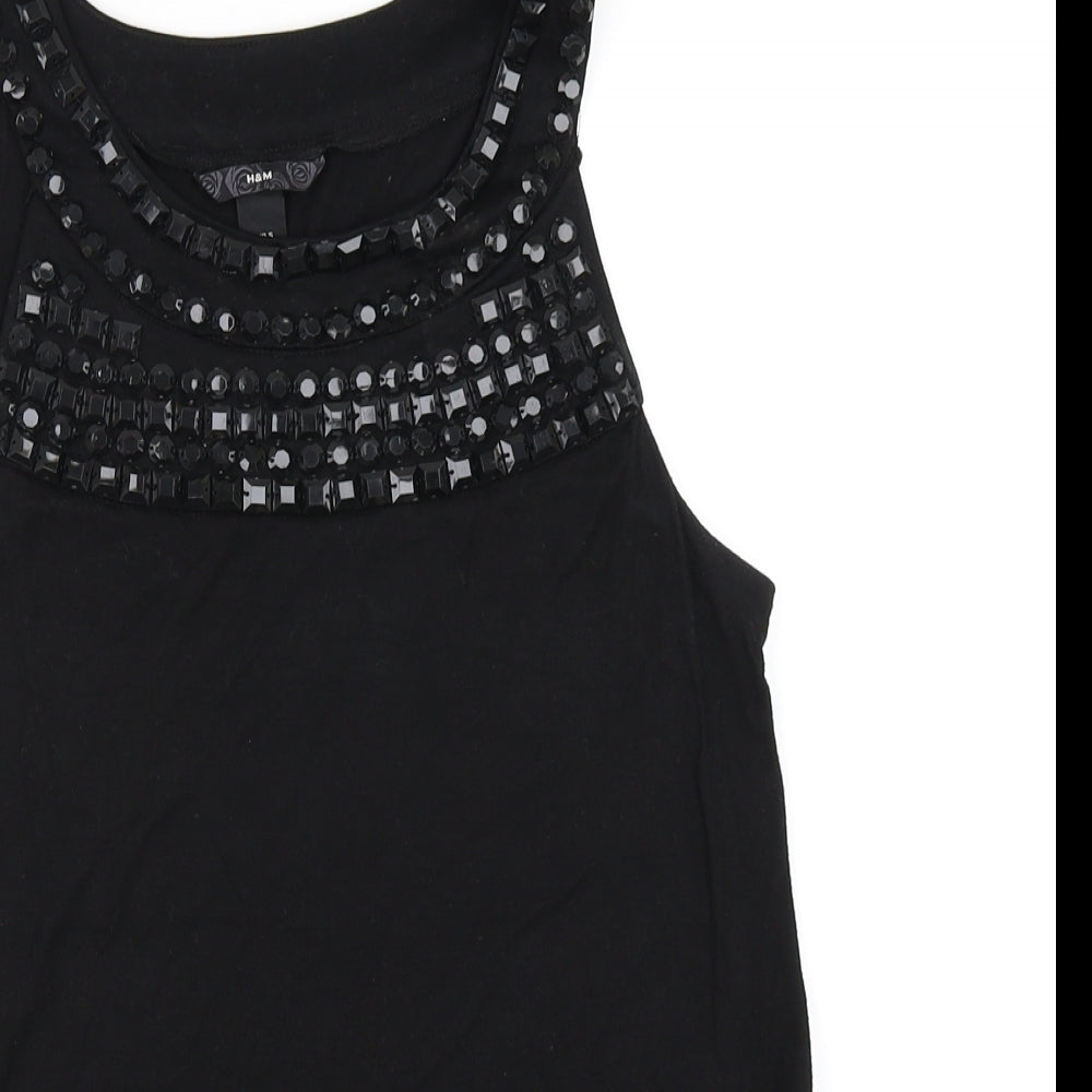 H&M Womens Black   Basic Tank Size S