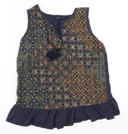 Additional front view of Next women’s blue basic tank, size UK 10