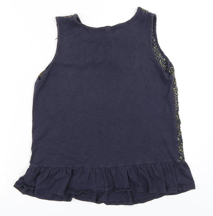 Back view of Next women’s blue basic tank, size UK 10
