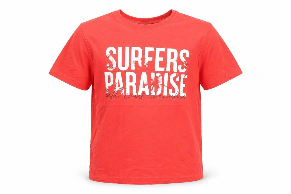 Primark Boys Red   Basic T-Shirt Size 9-10 Years