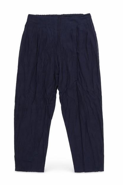 Front view of Preworn women’s blue trousers, size L, 29-inch leg