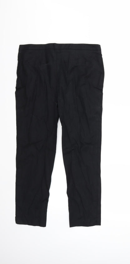 Back view of Next women’s black trousers, size UK 12, 25-inch leg