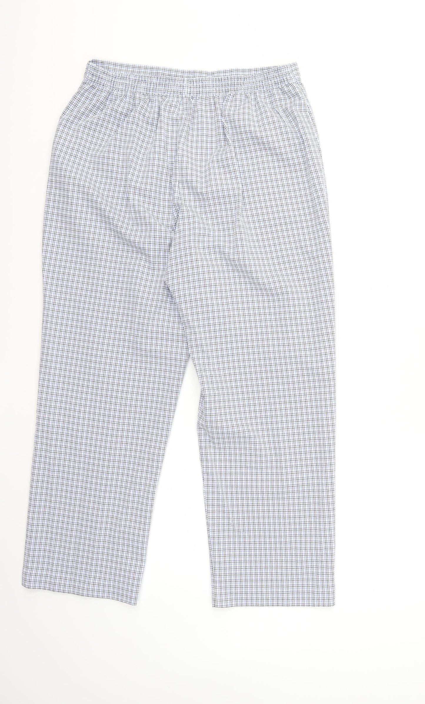 happit Womens Blue Check  Trousers  Size 14 L27 in