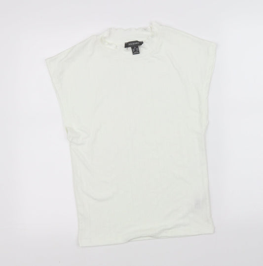 Primark Girls White   Basic T-Shirt Size S