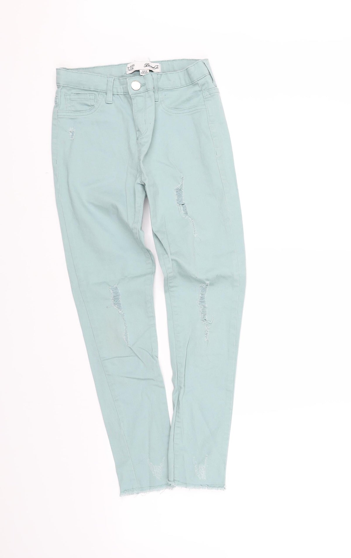 Denim & Co. Girls Blue   Straight Jeans Size 9-10 Years