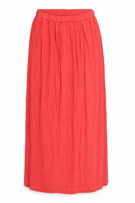 Front view of Atmosphere women’s orange flare skirt, size UK 8