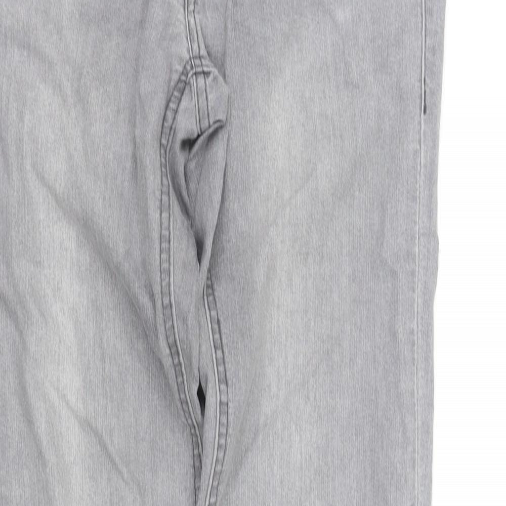 H&M Womens Grey   Straight Jeans Size S L32 in