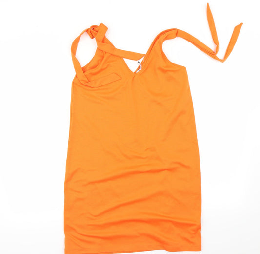 Pieces Womens Orange   Basic T-Shirt Size S