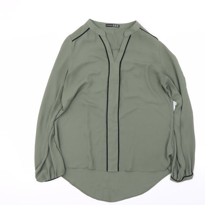 Front view of Atmosphere women’s green basic blouse, size UK 10