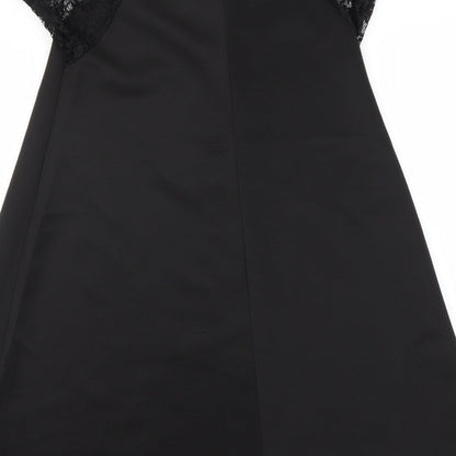 Brand and care label for Club L women’s black a-line, size UK 12