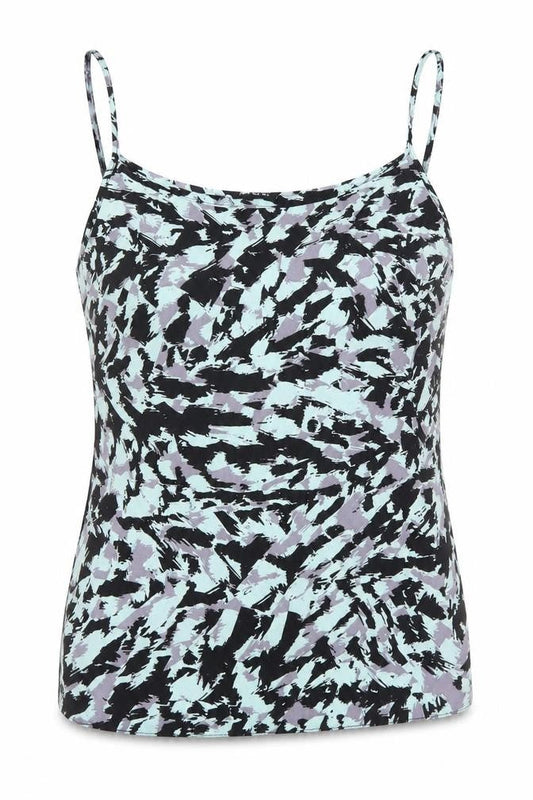 Miss Selfridge Womens Blue Camouflage  Basic Blouse Size 8