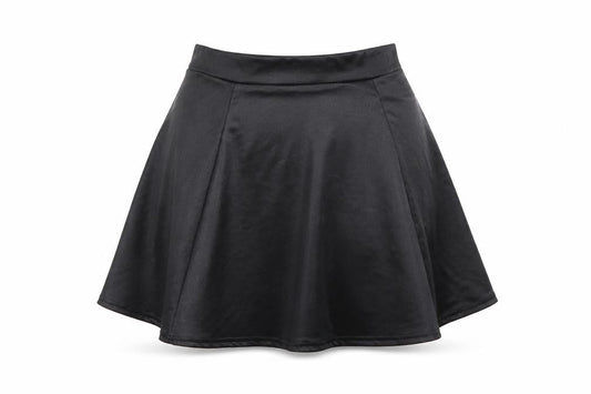 Front view of iNFLUENCE women’s black a-line skirt, size S