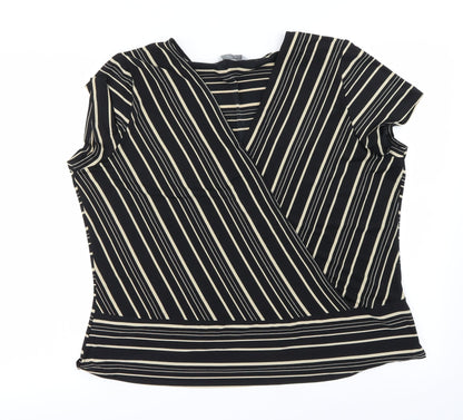 Additional front view of Marks & Spencer women’s brown basic blouse, size UK 12