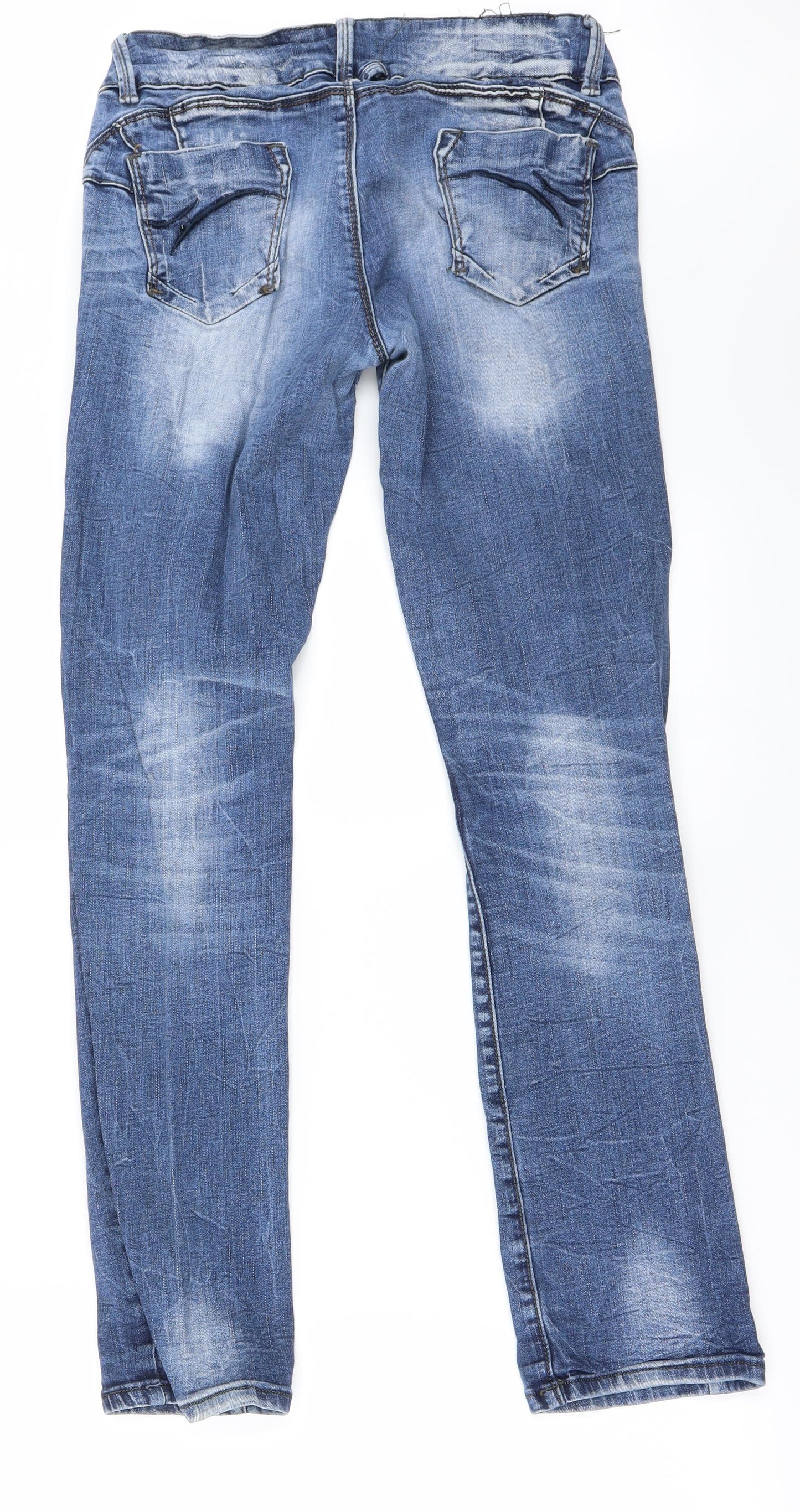 Preworn Womens Blue   Straight Jeans Size L L25 in