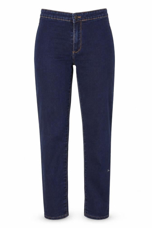 Front view of denim co women’s blue straight jeans, size UK 10, 26-inch leg