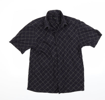 Additional front view of Next men’s black button-up, size M