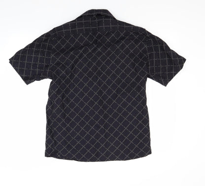 Back view of Next men’s black button-up, size M