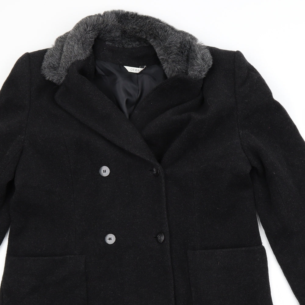 George Womens Grey   Overcoat Coat Size M