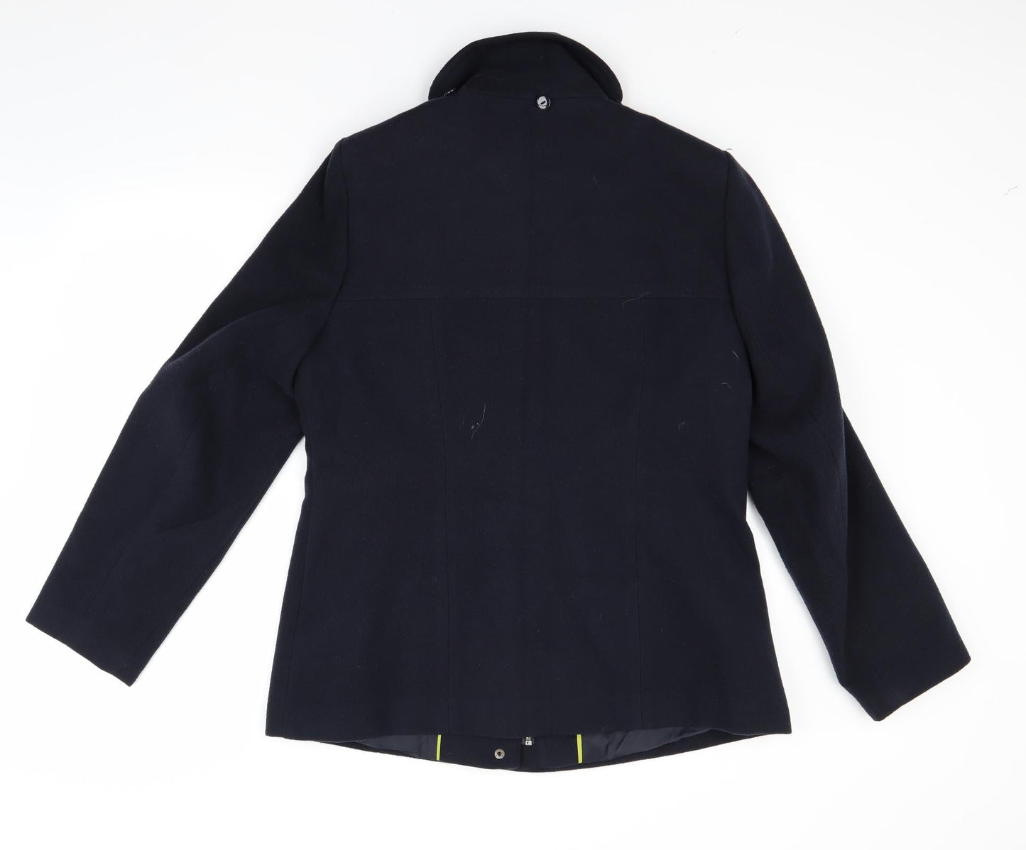 Wallis Womens Blue  Fleece Overcoat Coat Size 14