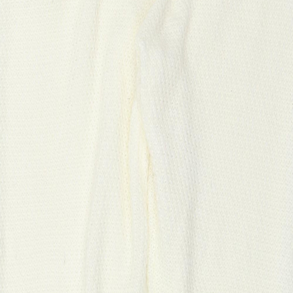 stretch Womens Ivory Solid   Lounge Pants Size L